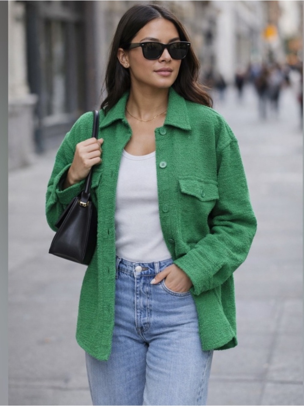 Babaton Emerald Green Utility Overshirt